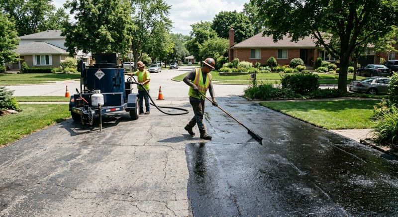 Blacktop Driveway Sealing in Columbus, OH